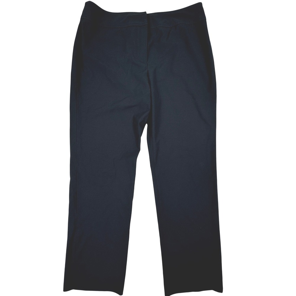 Chico's Women's Dress Pants Regular Fit Black Size 3 Stretch‎ Career Trousers